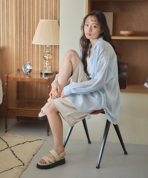 earth music&ecology 総レースキャミソール Ivory