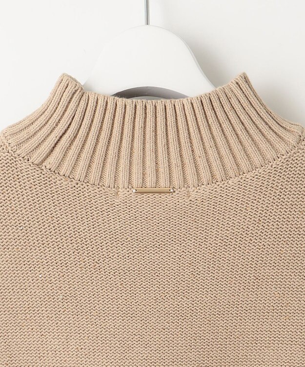 自由区 【洗える】スパングルミドルゲージ ニット ベージュ系