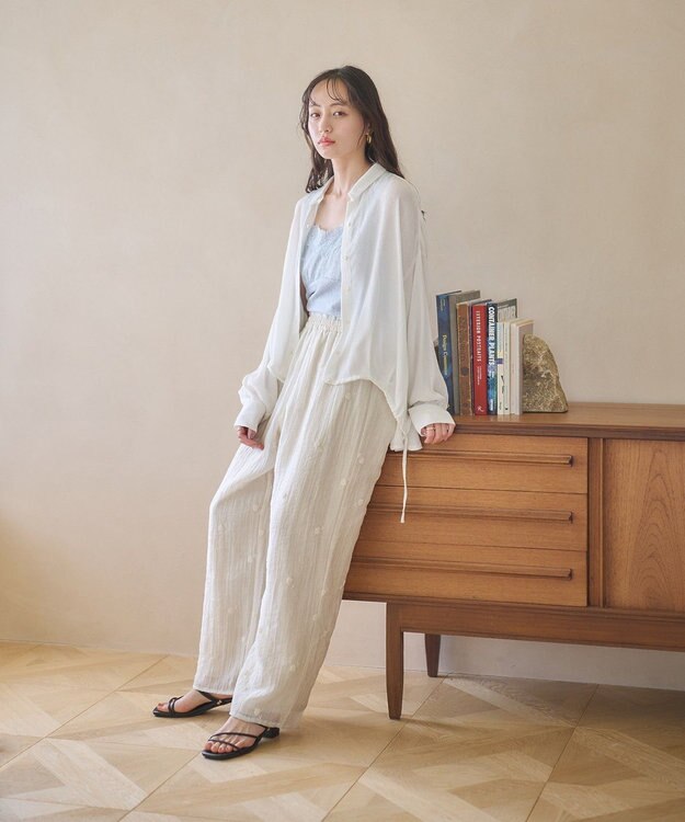 earth music&ecology 総レースキャミソール Sax