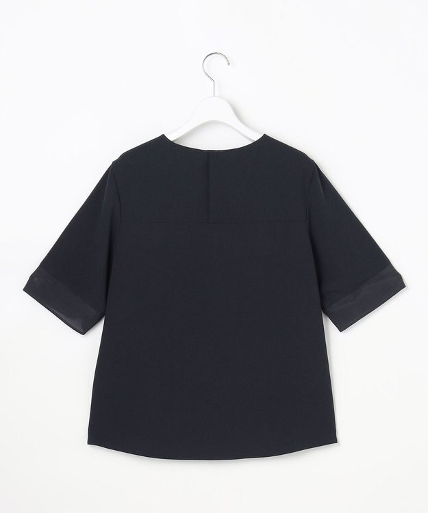 J.PRESS LADIES L 【セットアップ対応】Light ジョーゼット プルオーバー ブラウス ネイビー系