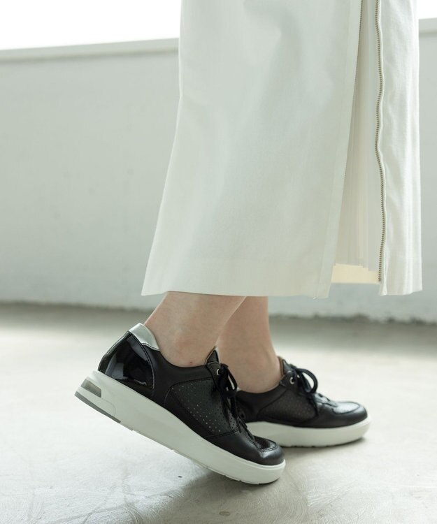 ASICS WALKING ペダラ レディース 2E 3.0cmヒール ブラック系