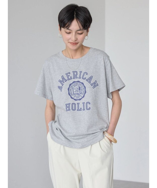 AMERICAN HOLIC ＡＭＥＲＩＣＡＮ　ＨＯＬＩＣ　ＴＥＥ2 Gray Mixture