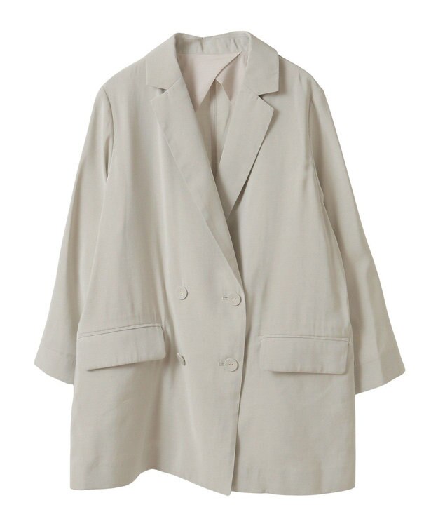 YECCA VECCA 【接触冷感】COOLシャツテーラードジャケット Gray Beige