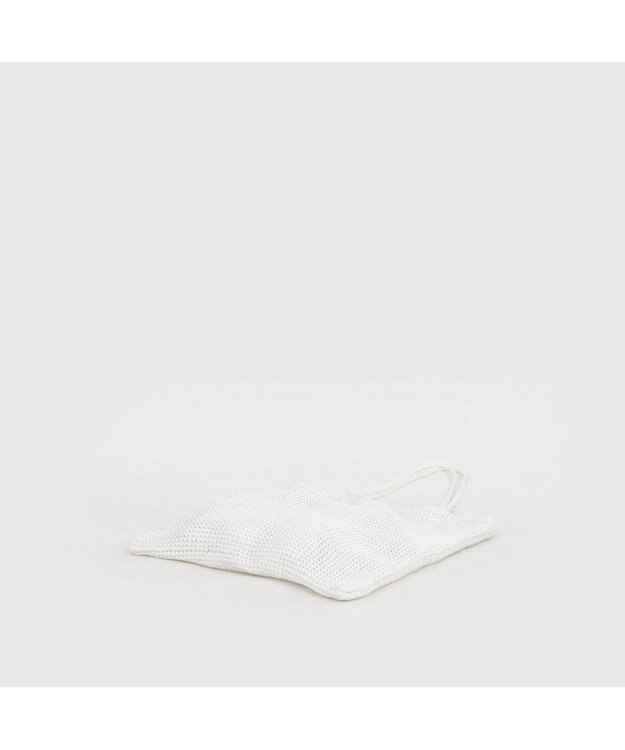 UNBILLION カシュカシュ cachecache / ラメ糸編みトートバッグ ホワイト