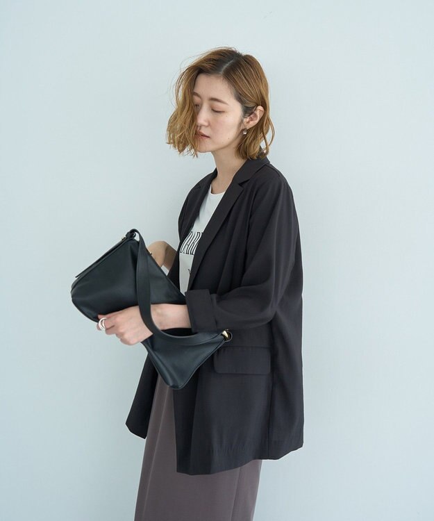 YECCA VECCA 【接触冷感】COOLシャツテーラードジャケット Black