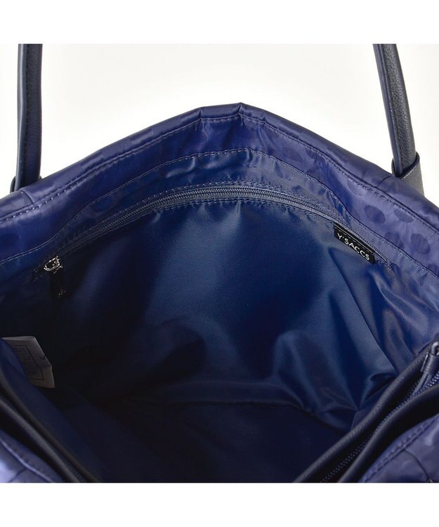 Y'SACCS Polka Dots パイピングトート Sサイズ ネイビー