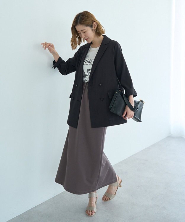 YECCA VECCA 【接触冷感】COOLシャツテーラードジャケット Black