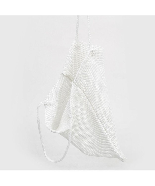 UNBILLION カシュカシュ cachecache / ラメ糸編みトートバッグ ホワイト