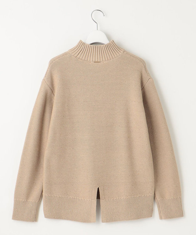 自由区 S 【洗える】スパングルミドルゲージ ニット ベージュ系