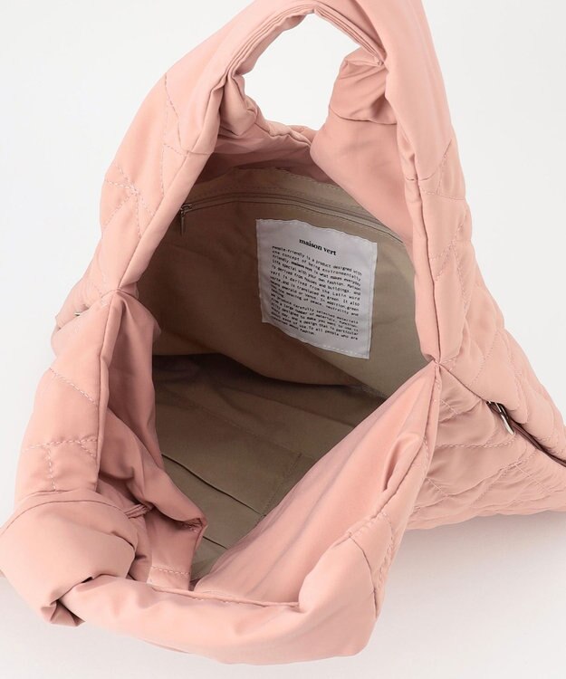 LA BAGAGERIE 【maison vert】 【超軽量！】キルティングトライアングルトートバッグ ピンク