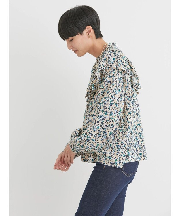 AMERICAN HOLIC アソートプリントフリルブラウス Light Beige