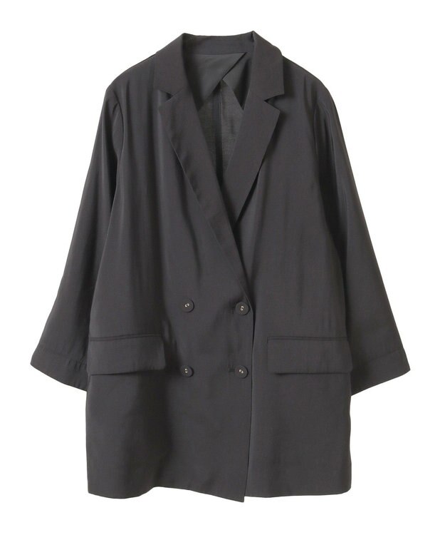 YECCA VECCA 【接触冷感】COOLシャツテーラードジャケット Black