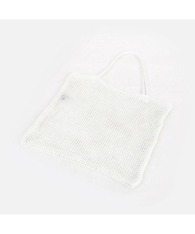 UNBILLION カシュカシュ cachecache / ラメ糸編みトートバッグ ホワイト