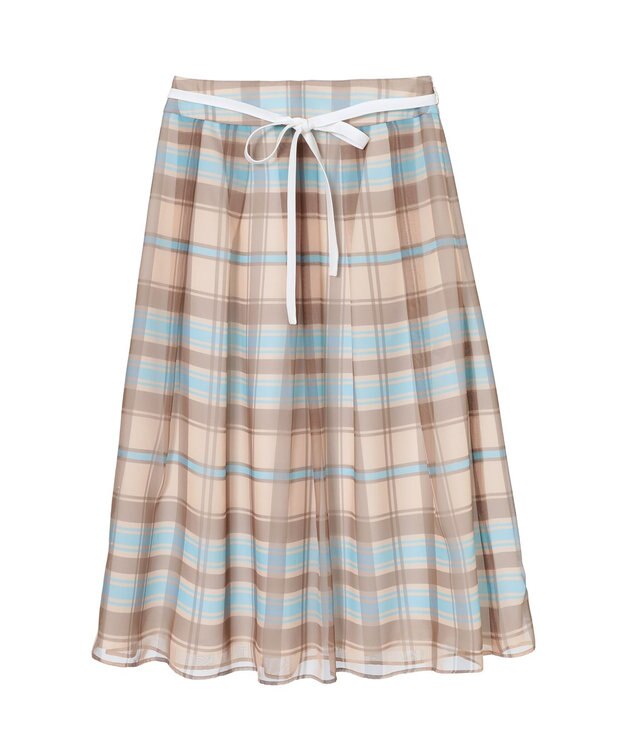 DAKS 50th アニバーサリーチェック シフォン レイヤードスカート 50thSチェック