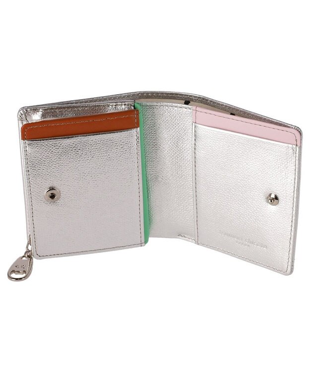 tsumori chisato CARRY ラブワッペン 2つ折り財布 ミニ財布 シルバー