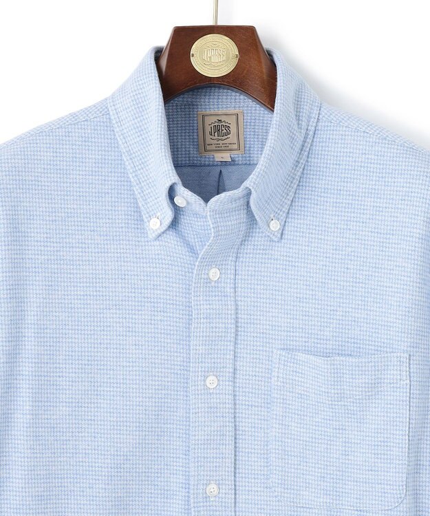 J.PRESS MEN リッチジャージー コットンネルシャツ サックスブルー系8