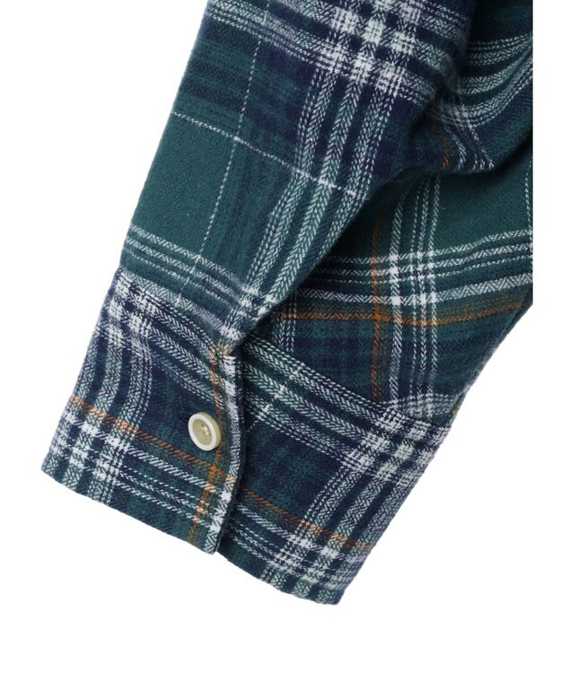 CRAFT STANDARD BOUTIQUE チェックバンドカラーサークルブラウス Green