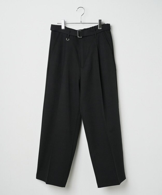 WEGO トロミ　ベルト付きワイドスラックス ブラック