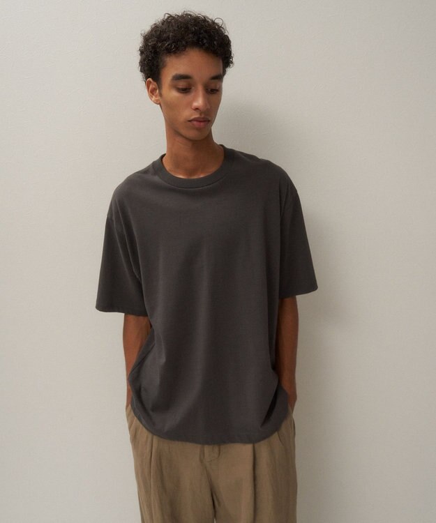 ATON FRESCA PLATE | ルーズフィットＴシャツ - UNISEX CHARCOAL GRAY