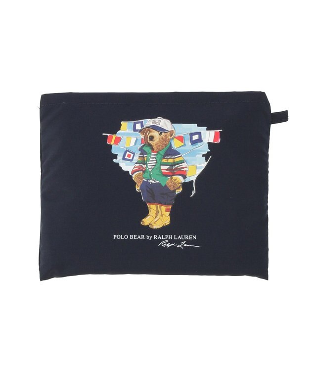 MOONBAT POLO RALPH LAUREN(ポロ ラルフローレン) SEASON BEAR ポロベア ポケッタブル レインバッグ 無地 ディープブルー