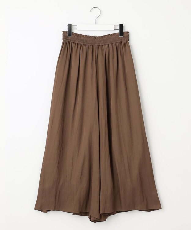 自由区 S 【WEB限定・ウエストゴム・長さ調整可・洗える】ビンテージツイル ギャザーパンツ ココア