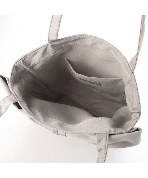 UNBILLION カシュカシュ cachecache / リボン付タテ型トートバッグ シルバー