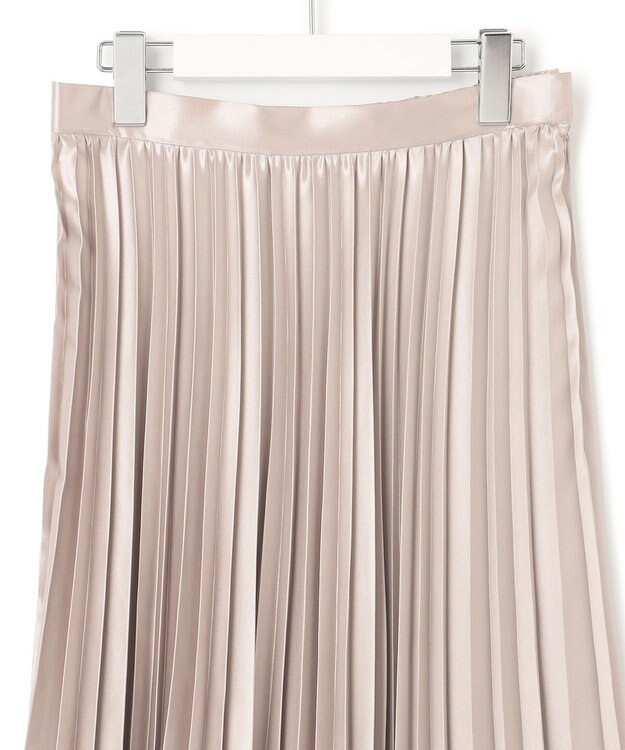 23区 【洗える】レザーライク プリーツスカート アイボリー系