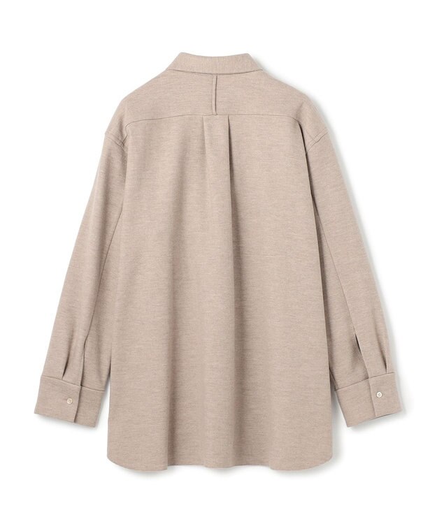BEIGE， MONTAIGNE / ウールオーバーサイズシャツ Top Taupe
