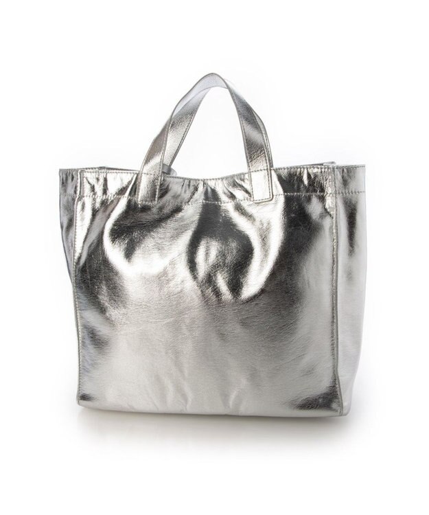 UNBILLION cachecache ソフトメタリックショッパートート シルバー