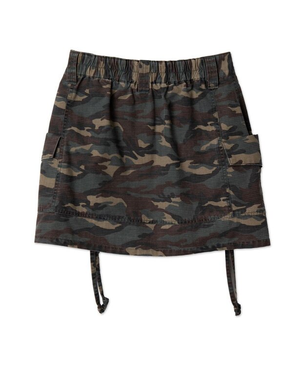 WEGO ヴィンテージウォッシュカーゴミニスカート 柄1