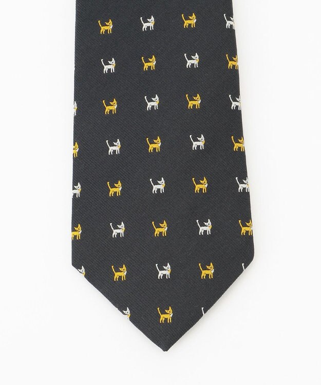 J.PRESS MEN 【STEPHEN WALTERS】キャットモチーフ ネクタイ ネイビー系8