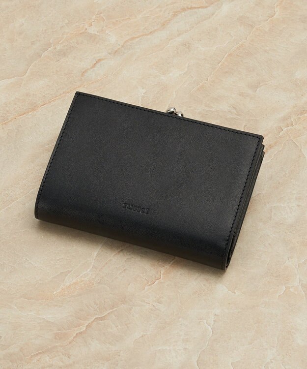 russet がま口折財布(SO-446) Black