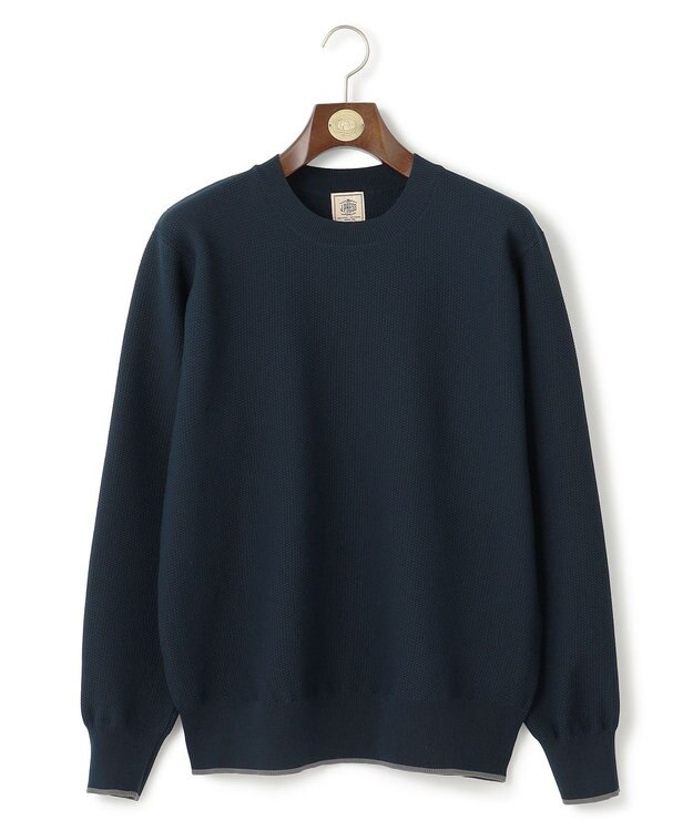 J.PRESS MEN 【WEB・一部店舗限定】クルーネックカノコ ニット ネイビー系