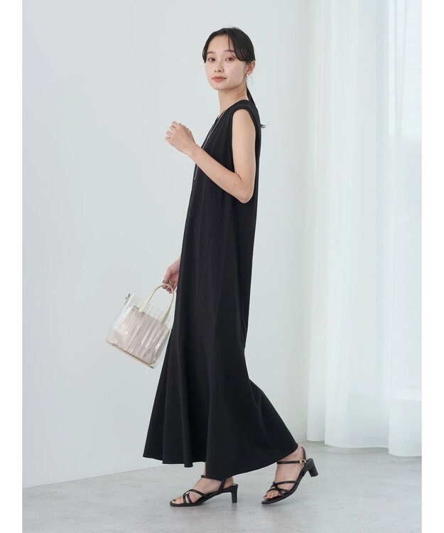 earth music&ecology Ｖネックマーメイドラインワンピース Black