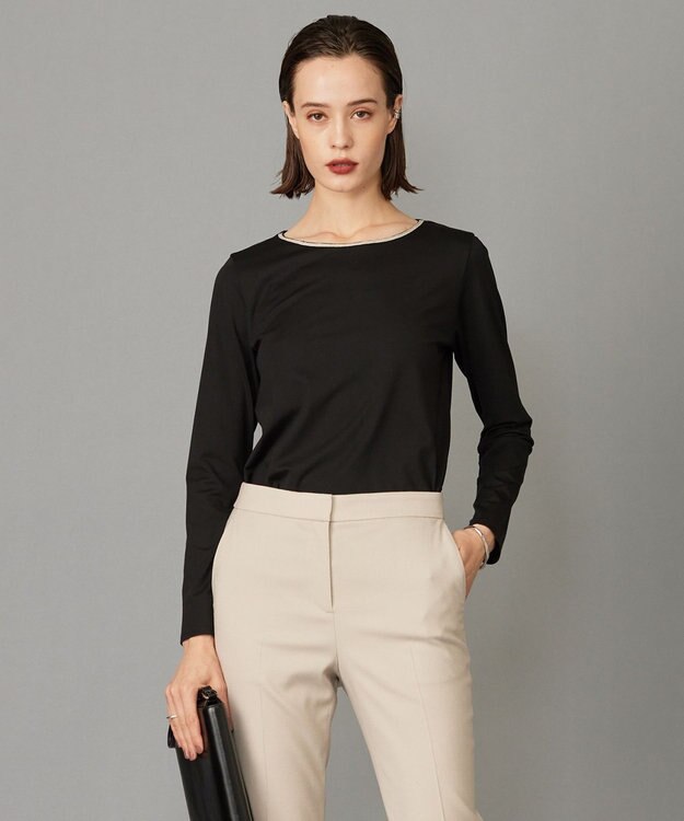 ICB L 【洗える】コンパクトモクロディ プルオーバー ブラック系