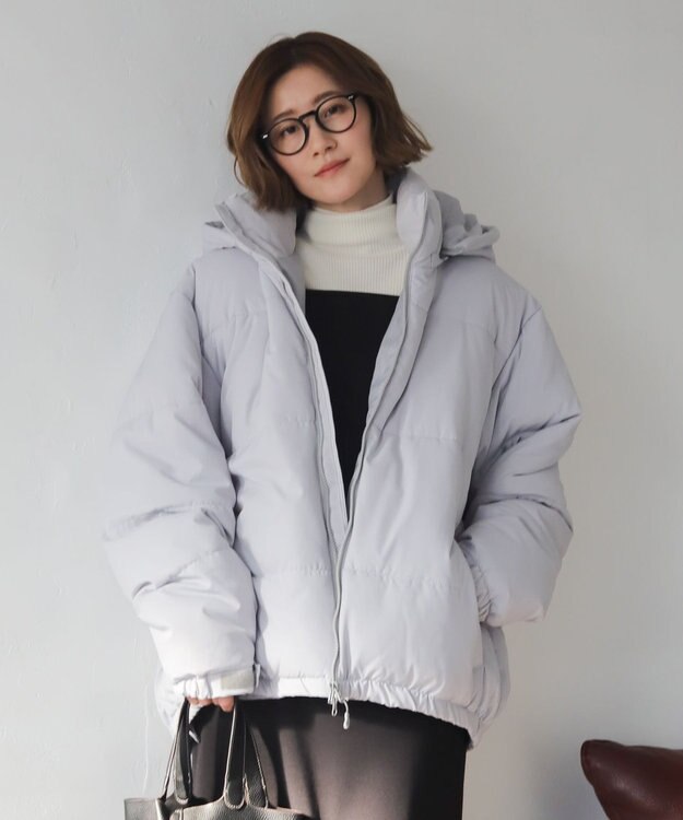 WEGO 【25年秋冬新作/ユニセックス着用ITEM/SMLサイズ展開】2WAYパファーブルゾン グレー