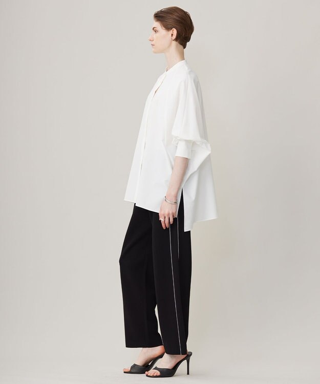 ICB 【洗える】シンセティックダブルフェイス  ニットトラックパンツ ブラック系