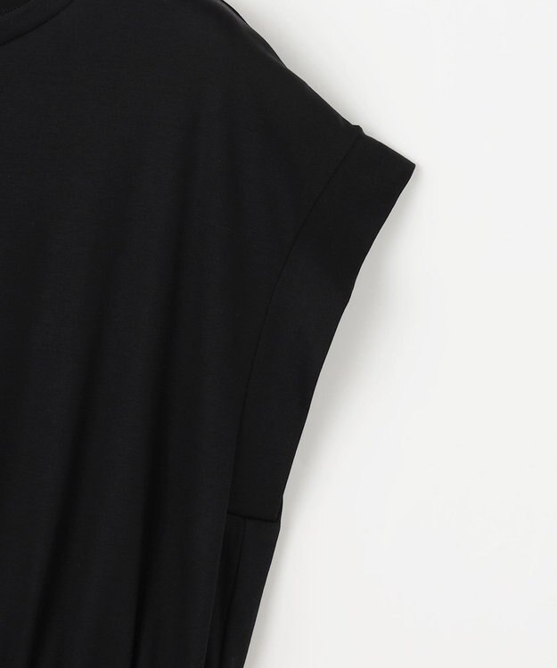 ANY SIS L 【洗える】チェックドッキング ワンピース ブラック