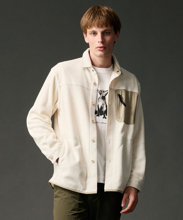 JOSEPH ABBOUD MOUNTAIN 【テーム・ヤルヴィモチーフ】プレーティング天竺 ロングTシャツ ホワイト×キツネ