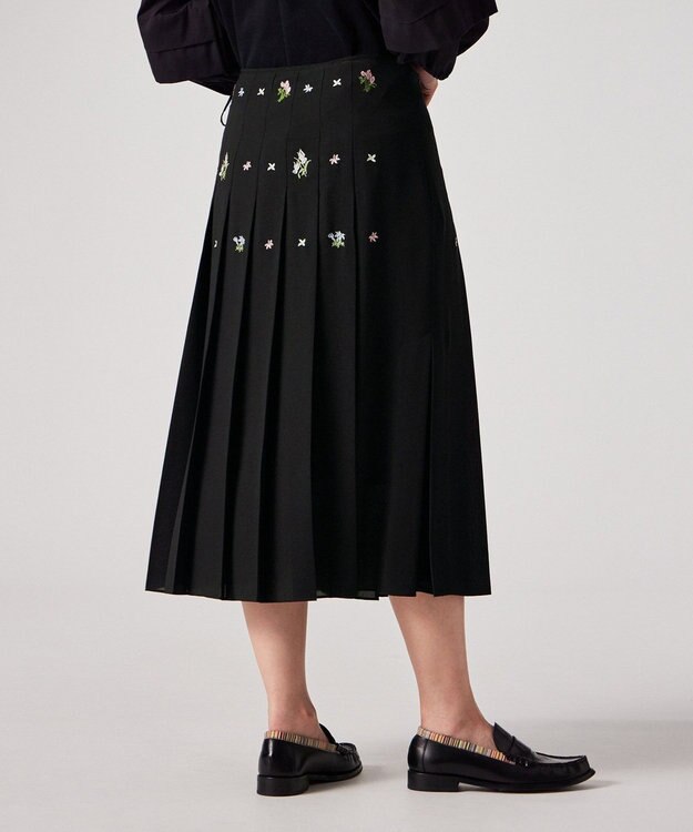 Paul Smith フラワーエンブロイダリー スカート ブラック