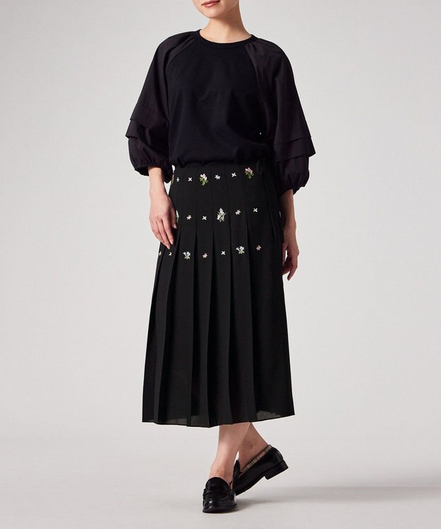 Paul Smith フラワーエンブロイダリー スカート ブラック