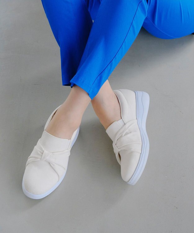 Tiaclasse 【安田美沙子さん着用】キャンバスリボンスリッポン オフホワイト