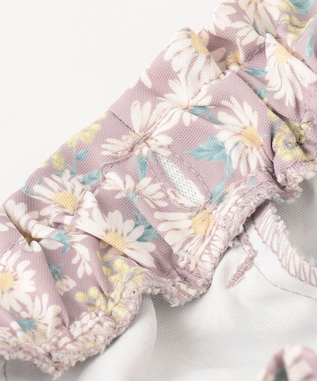 ANY KIDS 総柄フリル キュロット ラベンダー×マーガレット