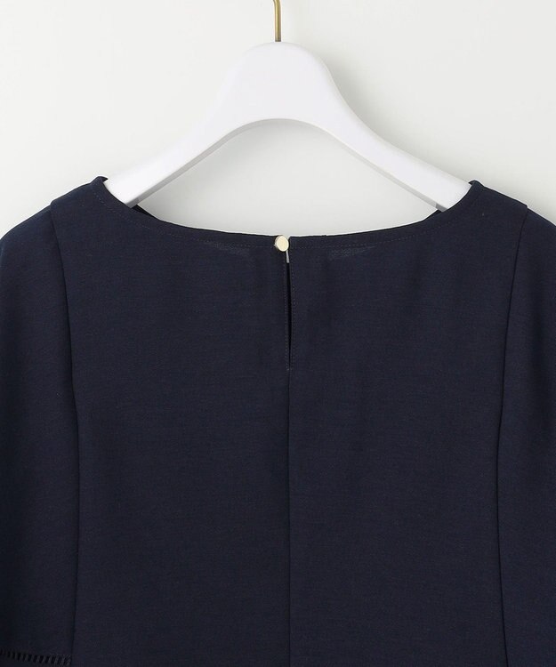 ANY SIS 【洗える】フレアスリーブ ブラウス ネイビー