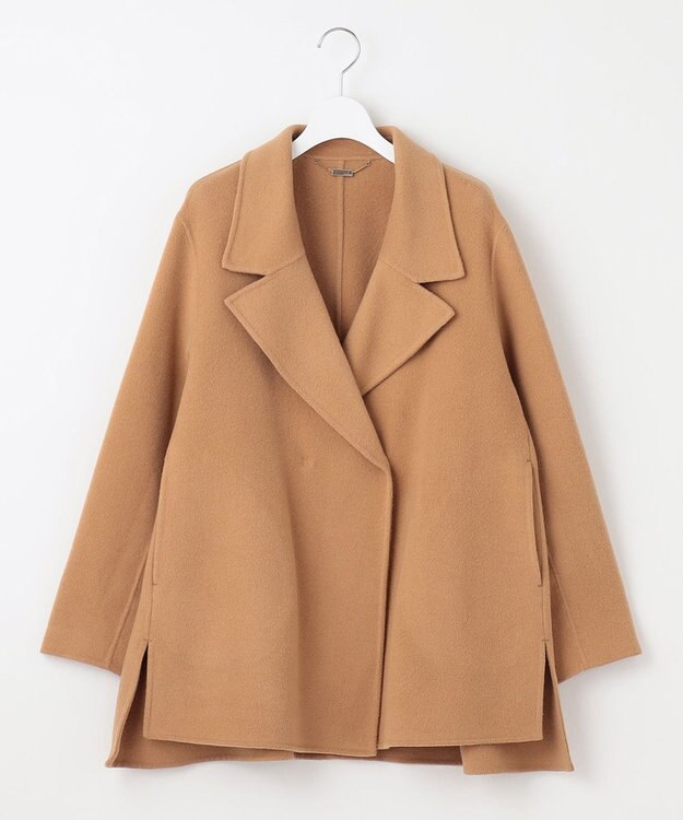 自由区 ウールリバーショート コート キャメル