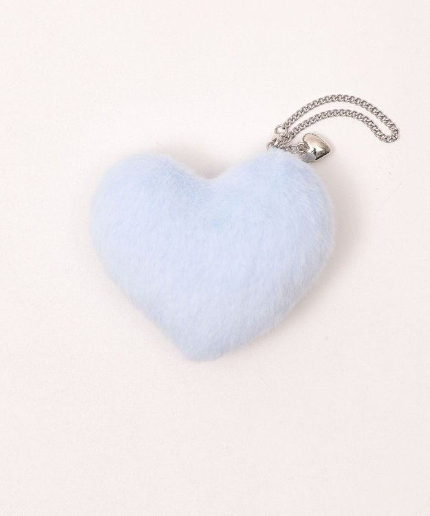 WEGO 【痛バ＆推し活グッズ】ふわふわハートIDフォトチャーム サックス