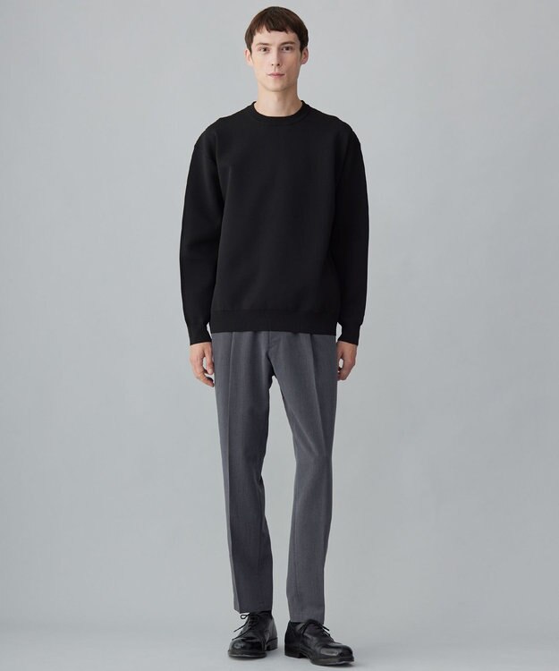 UNFILO MENS スマートニット プルオーバー ブラック