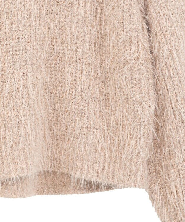 YECCA VECCA ラメシャギーボートネックニット Pink