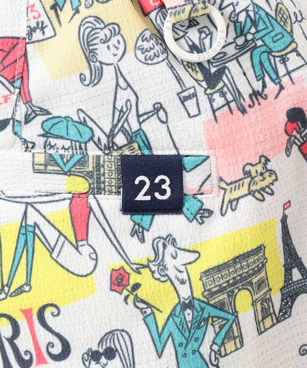 23区GOLF 【WOMEN】【ストレッチ】25周年 イラストレーターコラボ総柄 ショートパンツ ホワイト系5