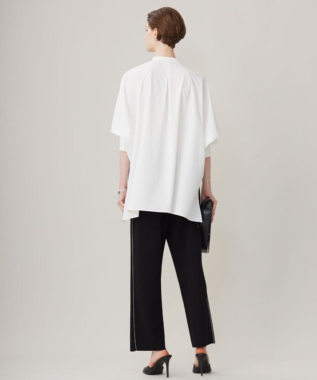 ICB 【洗える】シンセティックダブルフェイス  ニットトラックパンツ ブラック系